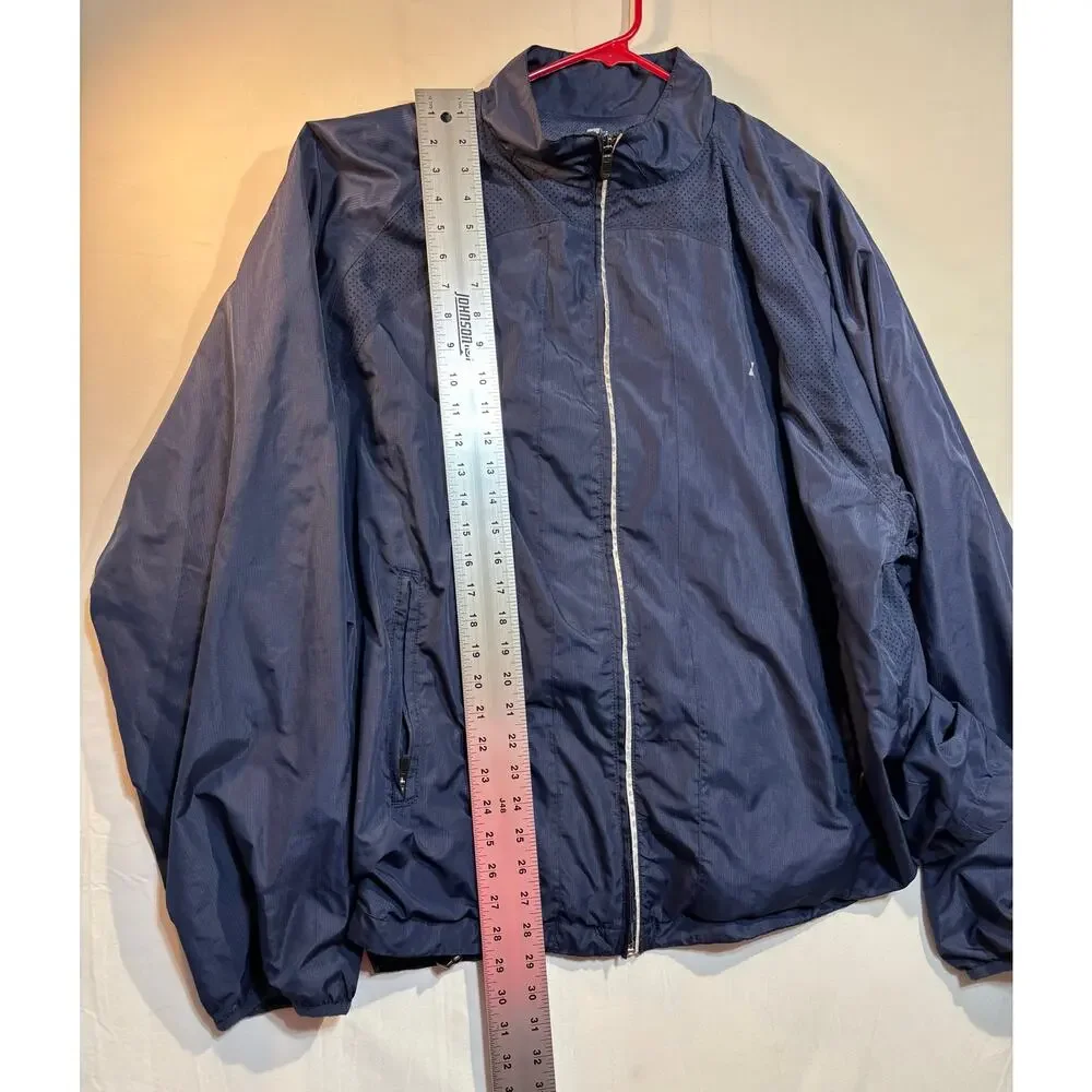 Starter Men’s 2XL Blue Full Zip Lightweight Windbreaker Jacket Mesh Lined